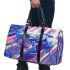 Blue frog with rainbow stripes 3d travel bag