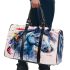 Blue horse painted in watercolor 3d travel bag