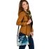 Blue horse with long hair shoulder handbag