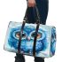 Blue owl cartoon style cute baby blue colors 3d travel bag