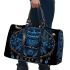 Blue owl sitting on an intricate dreamcatcher 3d travel bag