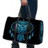 Blue owl sitting on dream catcher 3d travel bag