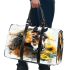 Brown horse with long mane and yellow flowers 3d travel bag