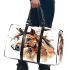 Brown horse with white and black feathers on its head 3d travel bag