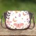Butterflies and flowers pattern saddle bag