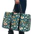 Butterflies and flowers scattered across 3d travel bag