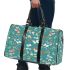 Butterflies and flowers scattered across 3d travel bag