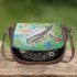 butterflies fly to the saxophone and musical notes Saddle Bag