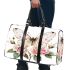 Butterfly with pink roses 3d travel bag