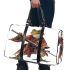 Cartoon frog samurai dressed in traditional 3d travel bag