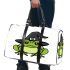 Cartoon green frog wearing black witch hat 3d travel bag
