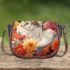 Cat amidst blooms Saddle Bags for Women: Perfect Gift for Girlfriend, Wife, Daughter