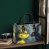 Cats and yellow grinchy smile toothless like rabbit small handbag