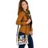 Colorful abstract drawing shoulder handbag