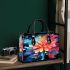 Colorful Abstract Flower Art Small Handbag