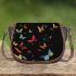 Colorful butterflies flying saddle bag