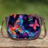 Colorful butterflies in various shades saddle bag