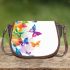 Colorful butterflies were flying saddle bag