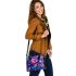 Colorful butterfly and flowers shoulder handbag