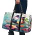 Colorful butterfly perched on vibrant flowers 3d travel bag