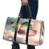 Colorful butterfly with feathered wings 3d travel bag