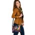 Colorful butterfly with feathers on its wings shoulder handbag