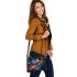 Colorful butterfly with feathers shoulder handbag