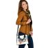 Colorful butterfly with floral elements shoulder handbag