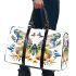 Colorful butterfly with floral elements 3d travel bag