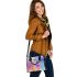 Colorful daisies and butterflies shoulder handbag