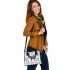 Colorful deer with colorful flowers shoulder handbag