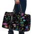 Colorful dragonfly flowers and vines 3d travel bag