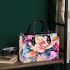 Colorful Floral Vase Arrangement Small Handbag