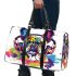 Colorful french bulldog with headphones 3d travel bag
