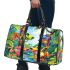 Colorful frogs hanging from tree branches in the jungle 3d travel bag