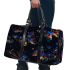 Colorful glowing butterflies 3d travel bag