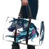 Colorful head of a horse with turquoise 3d travel bag