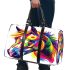 Colorful illustration of a horse head 3d travel bag