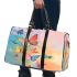 Colorful illustration of butterflies 3d travel bag