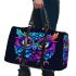 Colorful owl with big eyes 3d travel bag