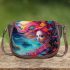 Colorful serenity under the stars saddle bag