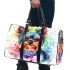 Colorful yorkshire terrier painted in watercolor 3d travel bag