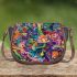 Complex and elaborately detailed abstract painting saddle bag