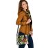 cool frog with music notes and violin and lotus flower Shoulder Handbag