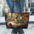 Cozy dragon's rest leather tote bag