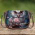 Curious owl by water Saddle Bags for Women: Perfect Gift for Girlfriend, Wife, Daughter