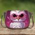 Curious owl in cherry blossom grove Saddle Bags for Women: Perfect Gift for Girlfriend, Wife, Daughter