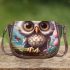 Curious owl in cherry blossom grove Saddle Bags for Women: Perfect Gift for Girlfriend, Wife, Daughter