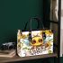 Cute baby bee wearing sunflowers small handbag