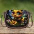 Cute baby bee with flowers 3d saddle bag